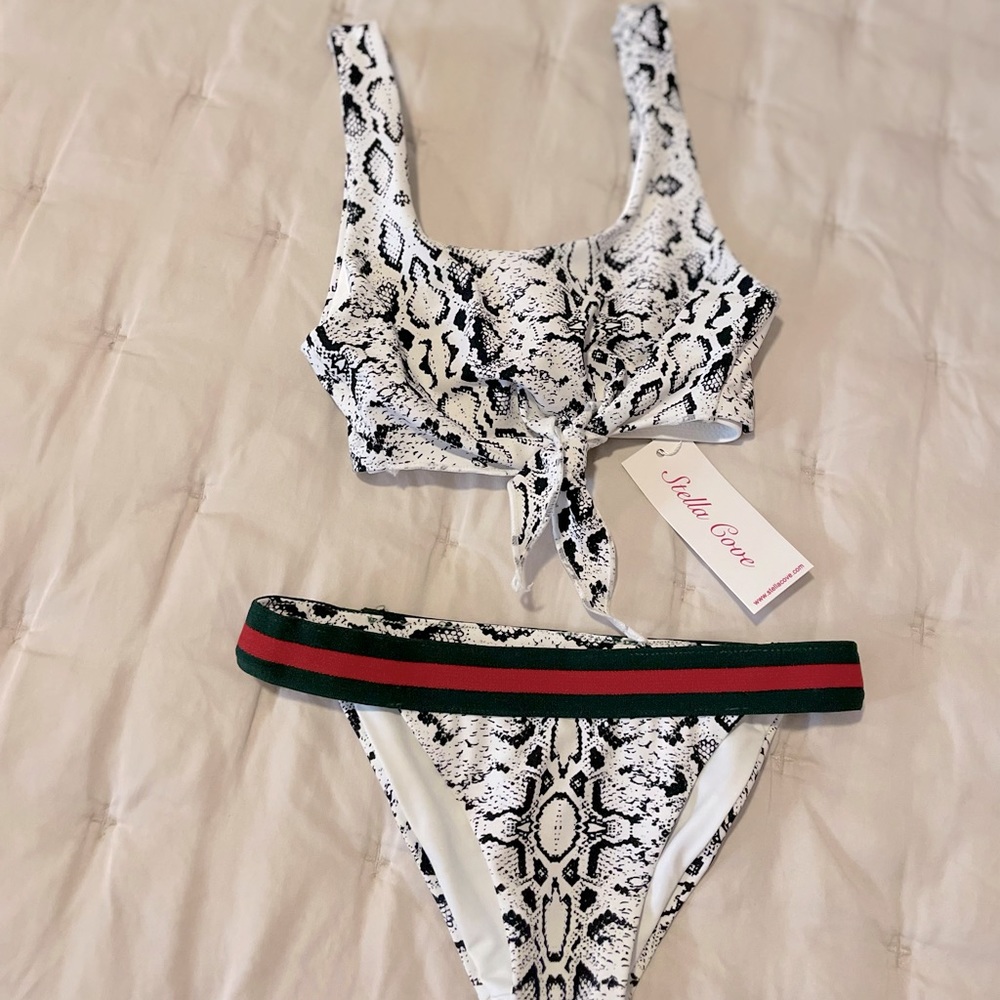 NWT Stella Cove snake print bikini